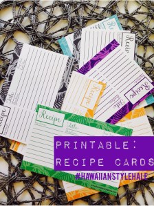 Printable: Hawaiian Style Hale Recipe Cards – hawaiianstylehale